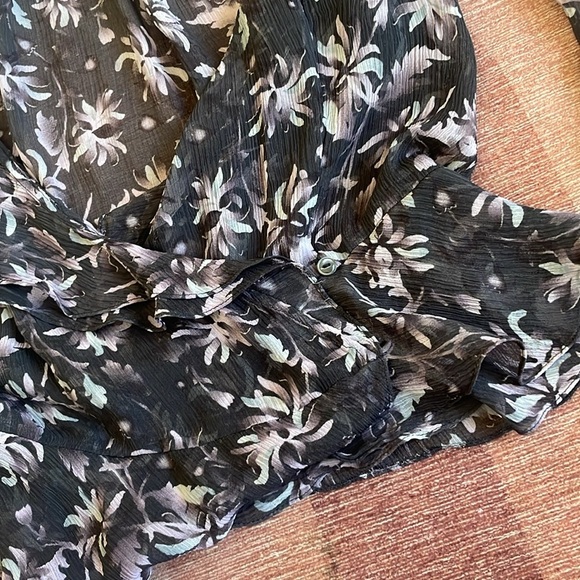 Jones New York Flora Silk y2k 90s Blouse - Picture 10 of 14
